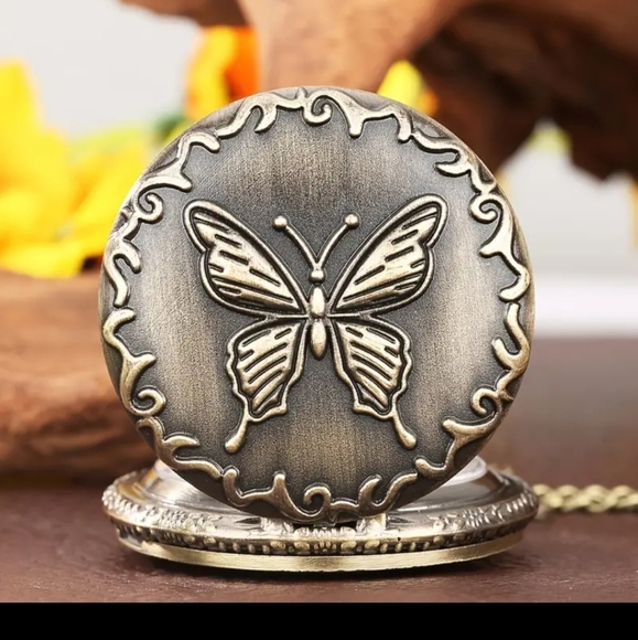 New butterfly quartz pocket watch - Picture 4 of 5